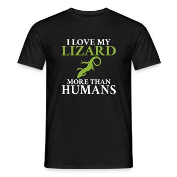 Eidechsenliebhaber Eidechse Geschenk Eidechse Besitzer - Männer T-Shirt - Schwarz - Vorne - AI Model Male 178 light (178cm)