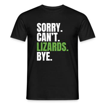 Eidechsenliebhaber Eidechse Geschenk Eidechse Besitzer - Männer T-Shirt - Schwarz - Vorne - AI Model Male 178 light (178cm)