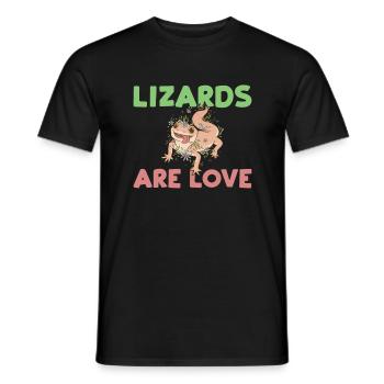 Eidechsenliebhaber Eidechse Geschenk Eidechse Besitzer - Männer T-Shirt - Schwarz - Vorne - AI Model Male 178 light (178cm)