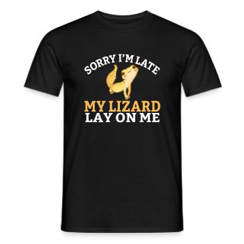 Lizard Lover Lizard Gift Lizard Propriétaire - T-shirt homme - noir - Devant - AI Model Male 178 light (178cm)