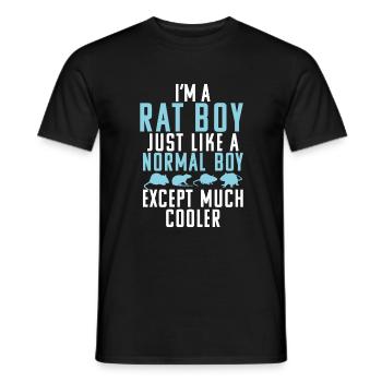 Rattenbesitzer Geschenk Rattenliebhaber - Männer T-Shirt - Schwarz - Vorne - AI Model Male 178 light (178cm)