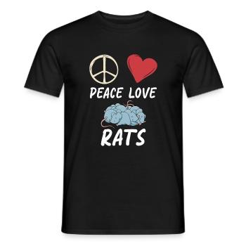 Rattenbesitzer Geschenk Rattenliebhaber - Männer T-Shirt - Schwarz - Vorne - AI Model Male 178 light (178cm)