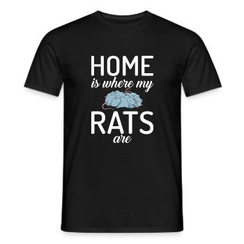 Rattenbesitzer Geschenk Ratten Liebhaber - Männer T-Shirt - Schwarz - Vorne - AI Model Male 178 light (178cm)