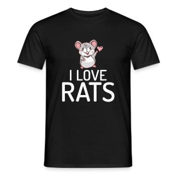 Rattenbesitzer Geschenk Ratten Liebhaber - Männer T-Shirt - Schwarz - Vorne - AI Model Male 178 light (178cm)