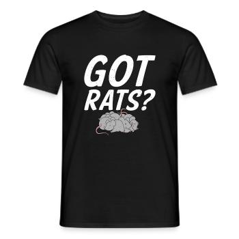 Rattenbesitzer Geschenk Ratten Liebhaber - Männer T-Shirt - Schwarz - Vorne - AI Model Male 178 light (178cm)