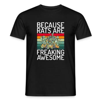 Rattenbesitzer Geschenk Ratten Liebhaber - Männer T-Shirt - Schwarz - Vorne - AI Model Male 178 light (178cm)