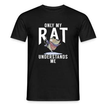 Rattenbesitzer Geschenk Ratten Liebhaber - Männer T-Shirt - Schwarz - Vorne - AI Model Male 178 light (178cm)