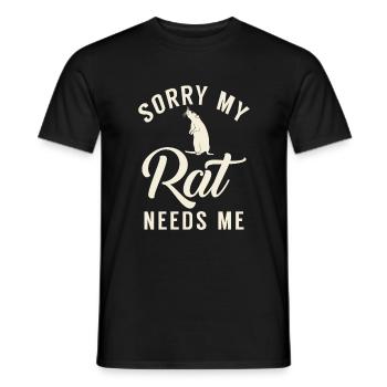 Rattenbesitzer Geschenk Ratten Liebhaber - Männer T-Shirt - Schwarz - Vorne - AI Model Male 178 light (178cm)