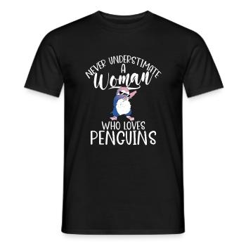 Pinguinliebhaber Pinguin Geschenke - Männer T-Shirt - Schwarz - Vorne - AI Model Male 178 light (178cm)
