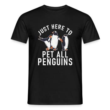 Pinguinliebhaber Pinguin Geschenke - Männer T-Shirt - Schwarz - Vorne - AI Model Male 178 light (178cm)