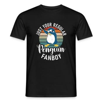 Penguin Lover Penguin Cadeaux - T-shirt homme - noir - Devant - AI Model Male 178 light (178cm)