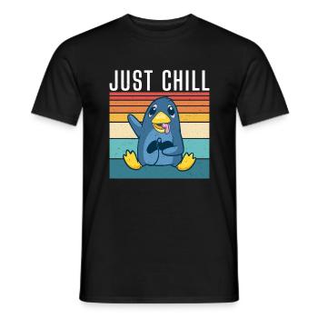 Pinguinliebhaber Pinguin Geschenke - Männer T-Shirt - Schwarz - Vorne - AI Model Male 178 light (178cm)