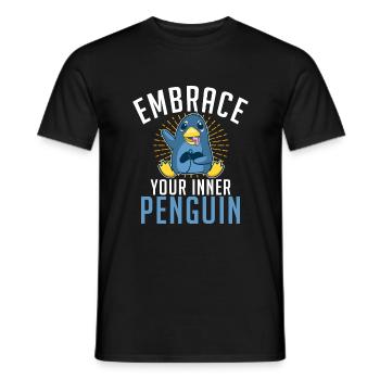 Pinguin Liebhaber Pinguin Geschenke - Männer T-Shirt - Schwarz - Vorne - AI Model Male 178 light (178cm)