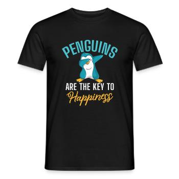 Pinguinliebhaber Pinguin Geschenke - Männer T-Shirt - Schwarz - Vorne - AI Model Male 178 light (178cm)