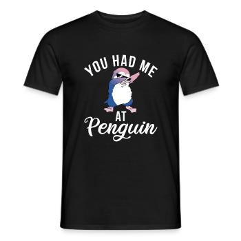 Penguin Lover Penguin Gifts - Men's T-Shirt - black - Front - AI Model Male 178 light (178cm)