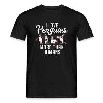 Pinguinliebhaber Pinguin Geschenke - Männer T-Shirt - Schwarz - Vorne - AI Model Male 178 light (178cm)