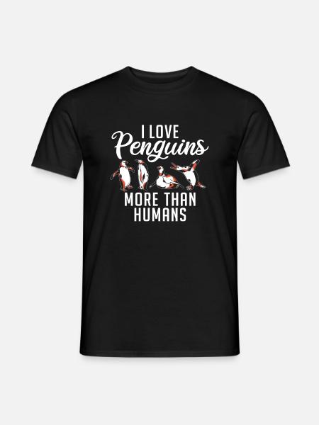 Pinguinliebhaber Pinguin Geschenke - Männer T-Shirt - Schwarz