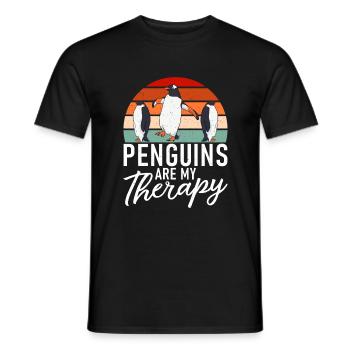Penguin Lover Penguin Gifts - Men's T-Shirt - black - Front - AI Model Male 178 light (178cm)