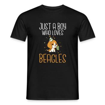 Beagle Geschenk Beagle Besitzer - Männer T-Shirt - Schwarz - Vorne - AI Model Male 178 light (178cm)