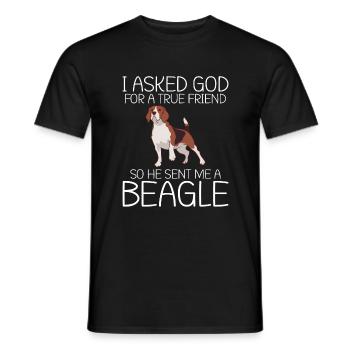 Beagle Gift Beagle Owner - Men's T-Shirt - black - Front - AI Model Male 178 light (178cm)
