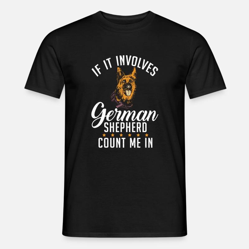 Deutscher Schäferhund Geschenke - Männer T-Shirt - Schwarz