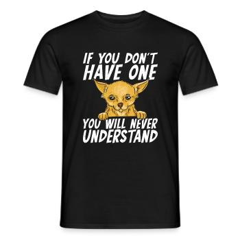Chihuahua Cadeaux Chihuahua Propriétaire - T-shirt homme - noir - Devant - AI Model Male 178 light (178cm)