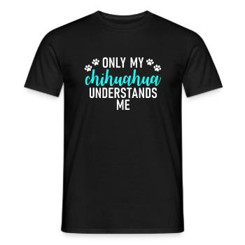 Chihuahua Cadeaux Chihuahua Propriétaire - T-shirt homme - noir - Devant - AI Model Male 178 light (178cm)
