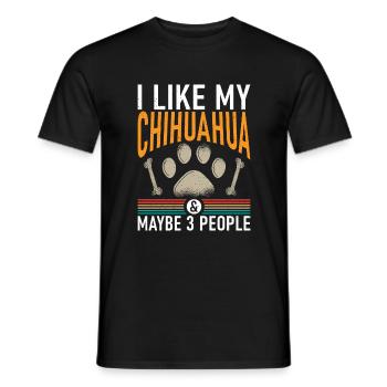 Chihuahua Cadeaux Chihuahua Propriétaire - T-shirt homme - noir - Devant - AI Model Male 178 light (178cm)