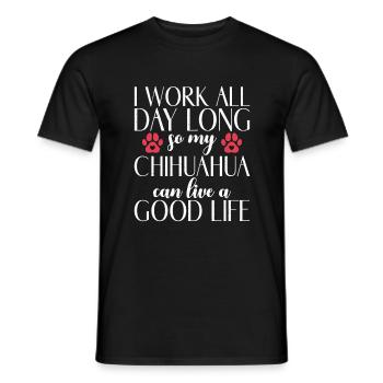 Chihuahua Cadeaux Chihuahua Propriétaire - T-shirt homme - noir - Devant - AI Model Male 178 light (178cm)