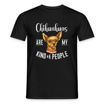 Chihuahua Geschenke Chihuahua Besitzer - Männer T-Shirt - Schwarz - Vorne - AI Model Male 178 light (178cm)