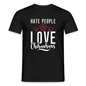 Chihuahua Cadeaux Chihuahua Propriétaire - T-shirt homme - noir - Devant - AI Model Male 178 light (178cm)