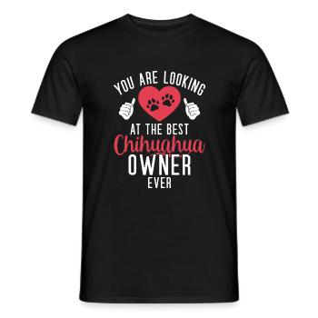 Chihuahua Cadeaux Chihuahua Propriétaire - T-shirt homme - noir - Devant - AI Model Male 178 light (178cm)