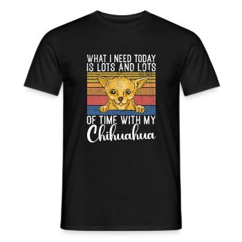 Chihuahua Cadeaux Chihuahua Propriétaire - T-shirt homme - noir - Devant - AI Model Male 178 light (178cm)