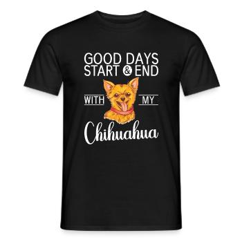 Chihuahua Geschenke Chihuahua Besitzer - Männer T-Shirt - Schwarz - Vorne - AI Model Male 178 light (178cm)