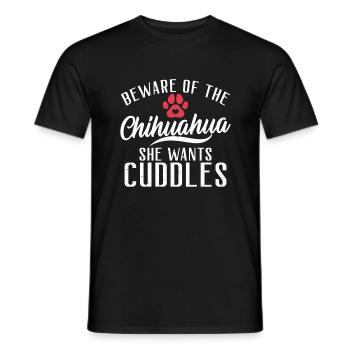 Chihuahua Geschenke Chihuahua Besitzer - Männer T-Shirt - Schwarz - Vorne - AI Model Male 178 light (178cm)