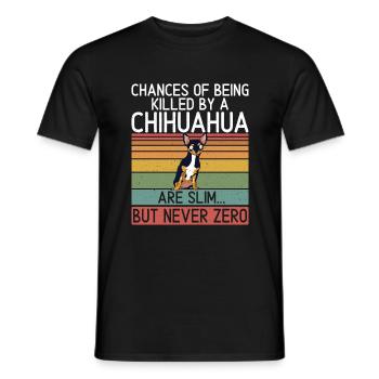 Chihuahua Geschenke Chihuahua Besitzer - Männer T-Shirt - Schwarz - Vorne - AI Model Male 178 light (178cm)