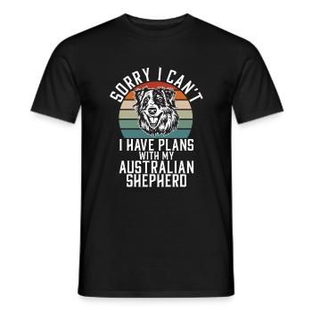 Australian Shepherd Gifts - Men's T-Shirt - black - Front - AI Model Male 178 light (178cm)