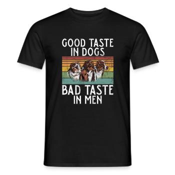 Cadeaux de berger australien - T-shirt homme - noir - Devant - AI Model Male 178 light (178cm)