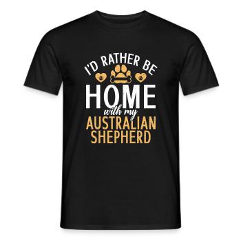 Cadeaux pour berger australien - T-shirt homme - noir - Devant - AI Model Male 178 light (178cm)