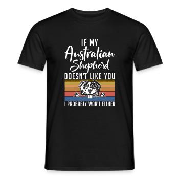 Cadeaux de berger australien - T-shirt homme - noir - Devant - AI Model Male 178 light (178cm)