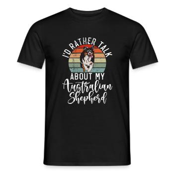 Australian Shepherd Geschenke - Männer T-Shirt - Schwarz - Vorne - AI Model Male 178 light (178cm)