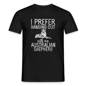 Australian Shepherd Geschenke - Männer T-Shirt - Schwarz - Vorne - AI Model Male 178 light (178cm)