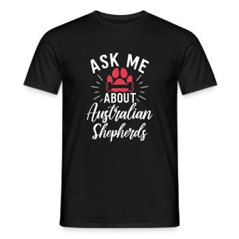 Australian Shepherd Geschenke - Männer T-Shirt - Schwarz - Vorne - AI Model Male 178 light (178cm)