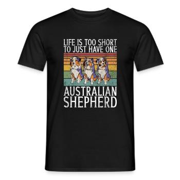 Cadeaux de berger australien - T-shirt homme - noir - Devant - AI Model Male 178 light (178cm)
