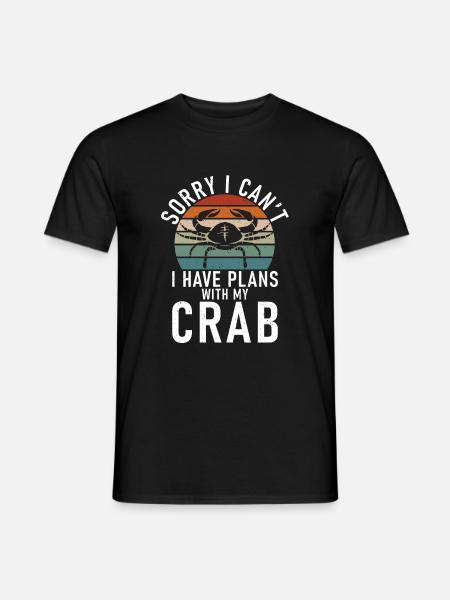 Krabbenliebhaber Geschenke - Männer T-Shirt - Schwarz