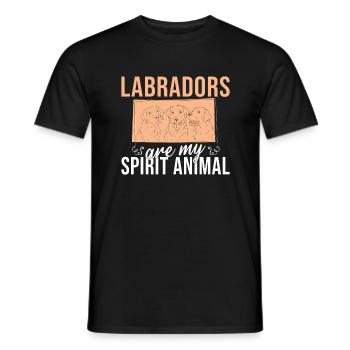 Cadeaux amoureux du Labrador - T-shirt homme - noir - Devant - AI Model Male 178 light (178cm)