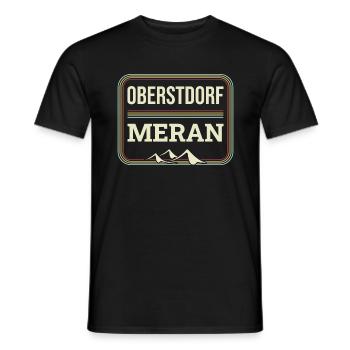 Crossing the Alps Oberstdorf Merano E5 long-distance hiking trail - Men's T-Shirt - black - Front - AI Model Male 178 light (178cm)