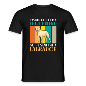 Cadeaux amoureux du Labrador - T-shirt homme - noir - Devant - AI Model Male 178 light (178cm)