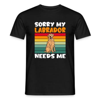 Cadeaux amoureux du Labrador - T-shirt homme - noir - Devant - AI Model Male 178 light (178cm)