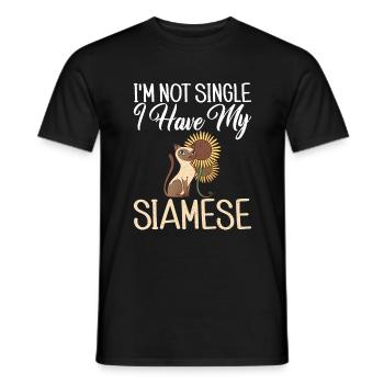 Cadeaux de chat siamois - T-shirt homme - noir - Devant - AI Model Male 178 light (178cm)